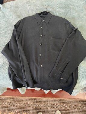 BARACUTA Black silk shirt